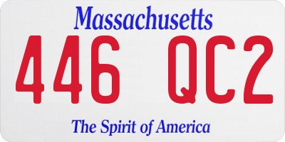 MA license plate 446QC2