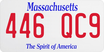 MA license plate 446QC9