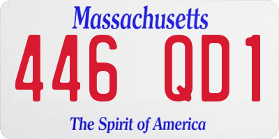MA license plate 446QD1