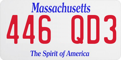 MA license plate 446QD3