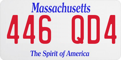 MA license plate 446QD4