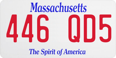 MA license plate 446QD5