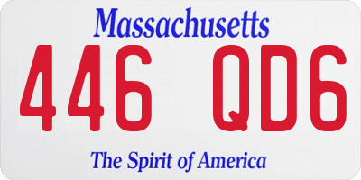 MA license plate 446QD6