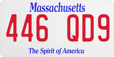 MA license plate 446QD9