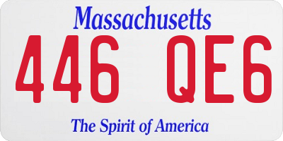 MA license plate 446QE6