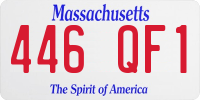MA license plate 446QF1