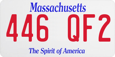 MA license plate 446QF2