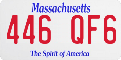 MA license plate 446QF6