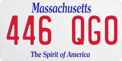 MA license plate 446QG0