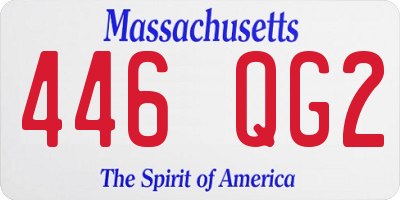 MA license plate 446QG2