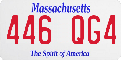 MA license plate 446QG4