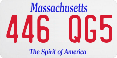 MA license plate 446QG5