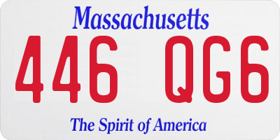 MA license plate 446QG6
