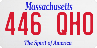 MA license plate 446QH0
