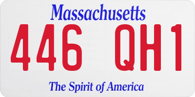 MA license plate 446QH1