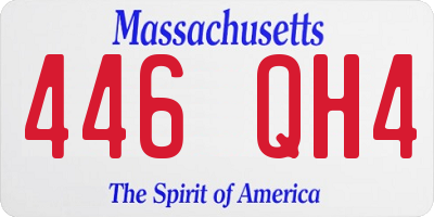 MA license plate 446QH4