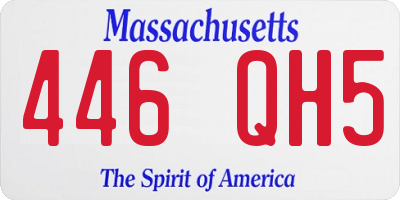 MA license plate 446QH5