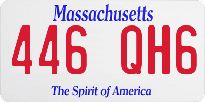 MA license plate 446QH6