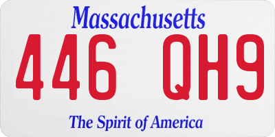 MA license plate 446QH9