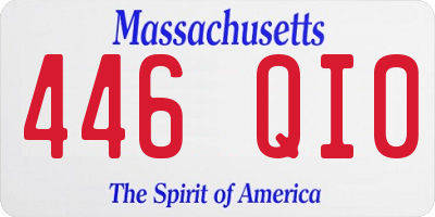 MA license plate 446QI0