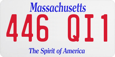 MA license plate 446QI1