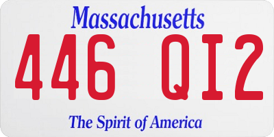 MA license plate 446QI2