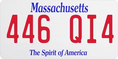 MA license plate 446QI4