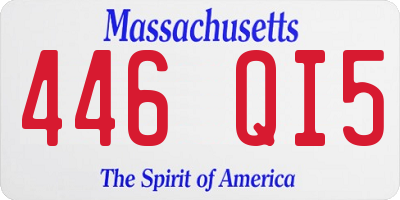 MA license plate 446QI5