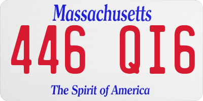 MA license plate 446QI6