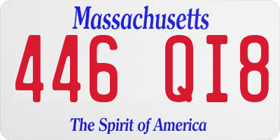 MA license plate 446QI8