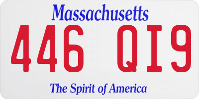 MA license plate 446QI9