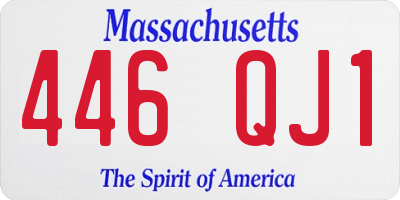 MA license plate 446QJ1