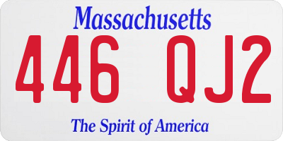 MA license plate 446QJ2