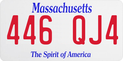 MA license plate 446QJ4