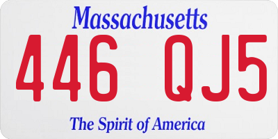 MA license plate 446QJ5