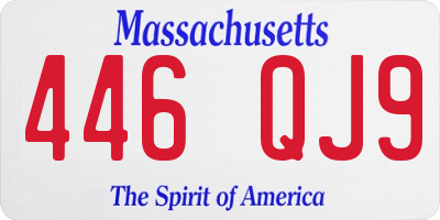 MA license plate 446QJ9
