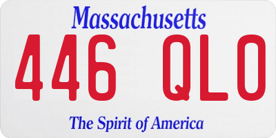MA license plate 446QL0