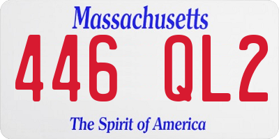 MA license plate 446QL2