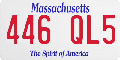 MA license plate 446QL5