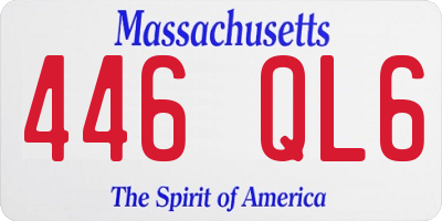 MA license plate 446QL6