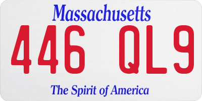 MA license plate 446QL9