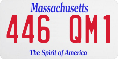 MA license plate 446QM1