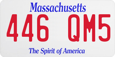 MA license plate 446QM5