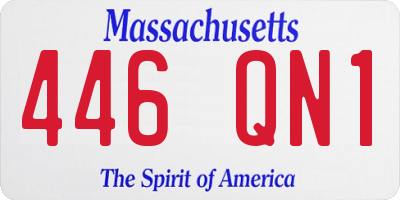 MA license plate 446QN1