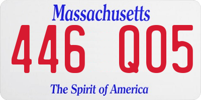 MA license plate 446QO5