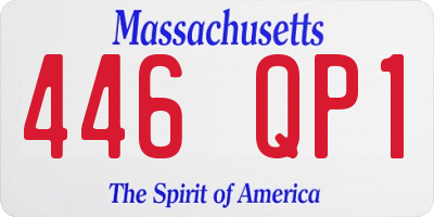 MA license plate 446QP1