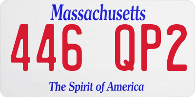 MA license plate 446QP2