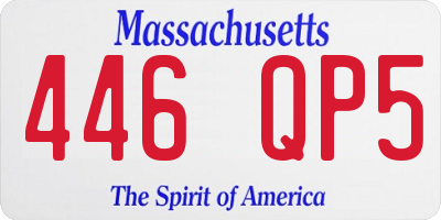 MA license plate 446QP5