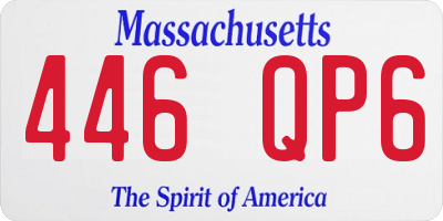 MA license plate 446QP6