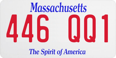 MA license plate 446QQ1